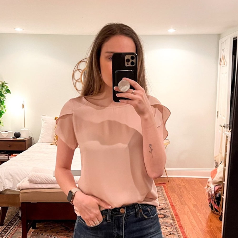 The Limited flutter sleeve blouse